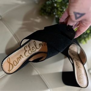 Sam Edelman suede heeled slide